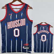 22-23 Rockets WESTBROOK #0 Royal blue City Edition Top Quality Hot Pressing NBA Jersey