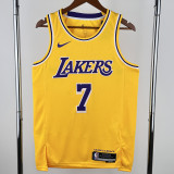 22-23 Lakers ANTHONY #7 Yellow Top Quality Hot Pressing NBA Jersey(圆领)