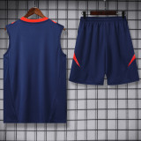 24-25 Man Utd BlueTank top and shorts suit