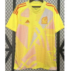 24-25 Mexico Yellow GoalKeeper Fans Soccer Jersey