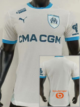 24-25 Marseille Home Player Version Soccer Jersey (Print all Sponsor)