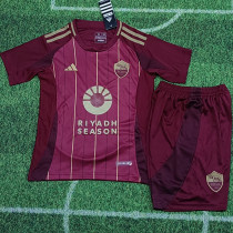 24-25 Roma Home Kids Soccer Jersey