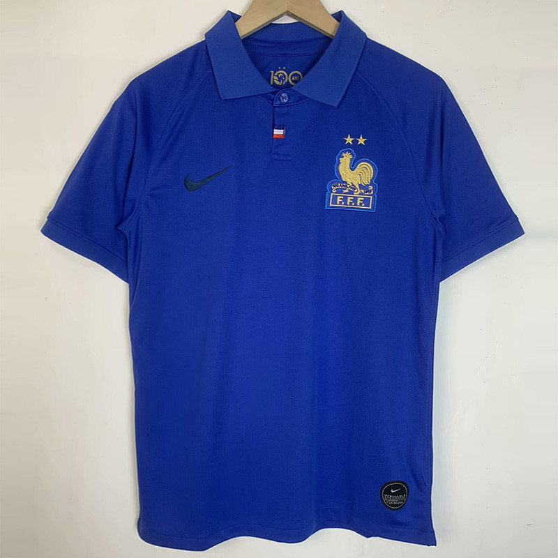 US 19.00 2019 France 100th Anniversary Edition Blue Retro Soccer