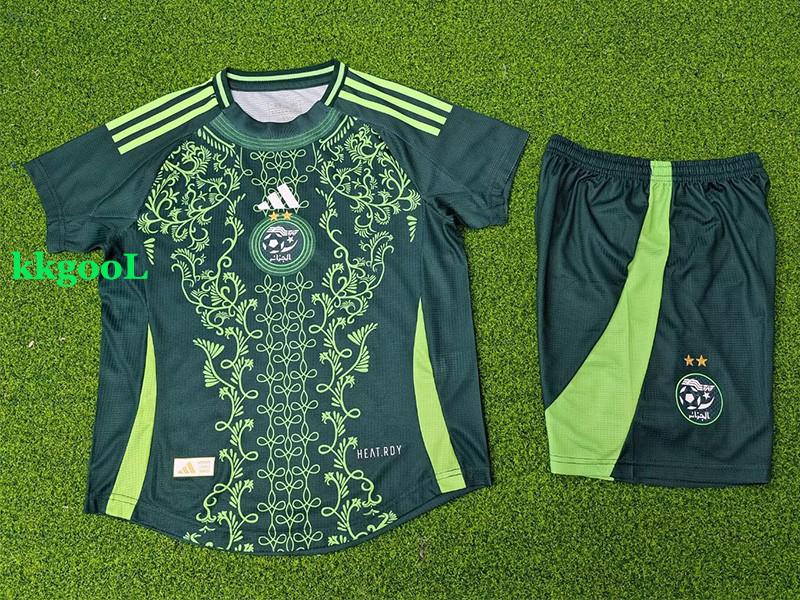 US 16.50 2425 Algeria Away Kids Player Version Soccer Jersey (球员童装
