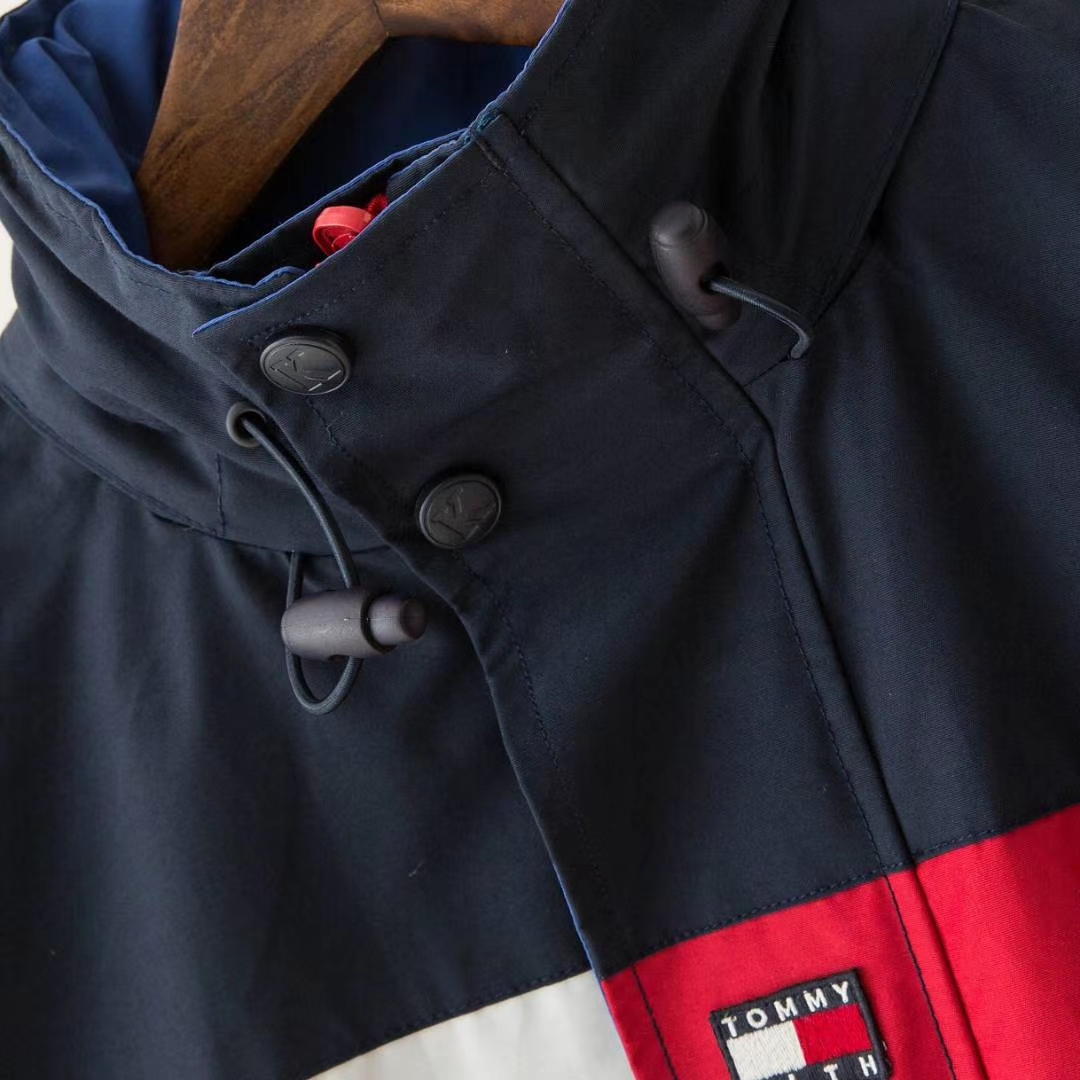 kith x tommy hilfiger reversible color block jacket