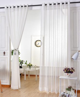 MONICA Polyester&Linen, Privacy white sheer