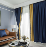 HELLEN Splicing colors  Silky touch  blackout curtains