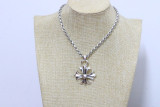 Chrome Hearts Pendant CH CROSS Flower CHP099 Solid 925 Sterling Silver