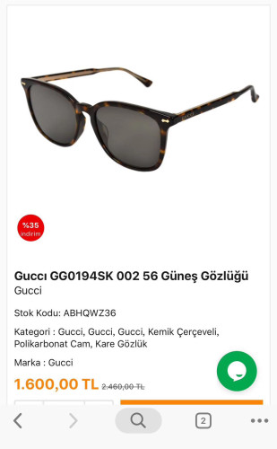 Shop GUCCI Sunglasses GG0194SK Online SG572