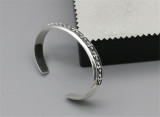 Chrome Hearts Open Bangle CHT025 Solid 925 Sterling Silver