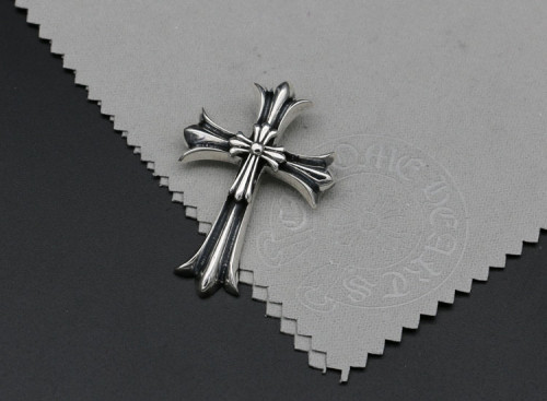 Chrome Hearts Pendant Double CH CROSS CHP085 Solid 925 Sterling Silver