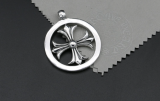 Chrome Hearts Pendant Round Ring CH CROSS CHP064 Solid 925 Sterling Silver