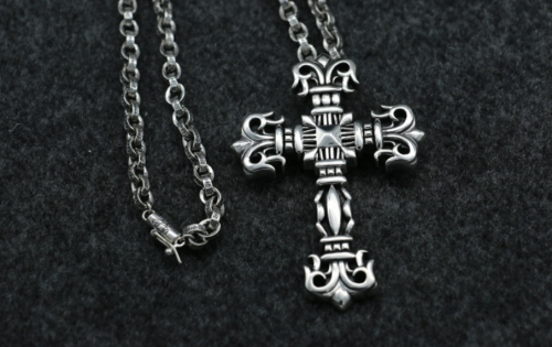 Chrome Hearts Pendant Filigree CROSS CHP061 Solid 925 Sterling Silver