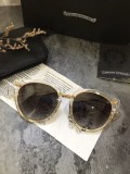Shop faux chrome heartss replicas Sunglasses SCE113