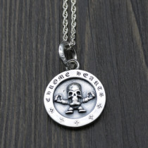 Chrome Hearts Pendant Skull Superman CHP094 Solid 925 Sterling Silver