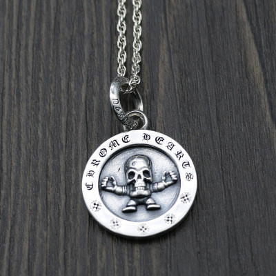 Chrome Hearts Pendant Skull Superman CHP094 Solid 925 Sterling Silver