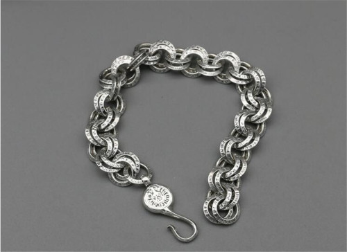 CHROME HEARTS Punk 925 Silver Bracelet CHB008