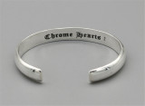 Chrome Hearts Open Bangle CHT025 Solid 925 Sterling Silver