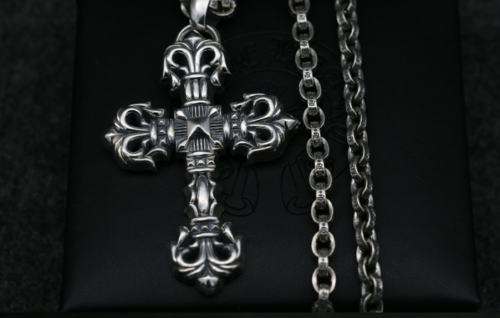 Chrome Hearts Pendant Filigree Cross CHP019 Solid 925 Sterling Silver
