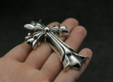 Chrome Hearts Pendant CH CROSS CHP113 Solid 925 Sterling Silver 80mm