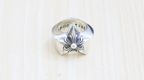 Chrome Hearts Floral Pentagram rings Solid 925 Sterling Silver CHR034