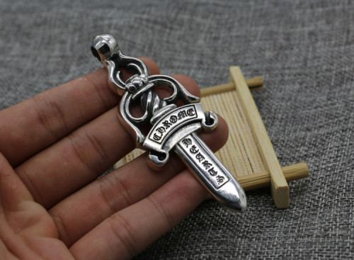 Chrome Hearts Pendant Sword CHP133 Solid 925 Sterling Silver