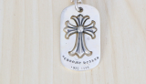 Chrome Hearts Pendant CH CROSS TAG Hollow CHP033 Solid 925 Sterling Silver