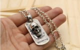 Chrome Hearts Pendant Skull Tag CHP028 Solid 925 Sterling Silver