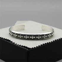 Chrome Hearts Open Bangle CHT025 Solid 925 Sterling Silver