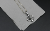 Chrome Hearts Pendant BS Fleur Cross CHP013 Solid 925 Sterling Silver