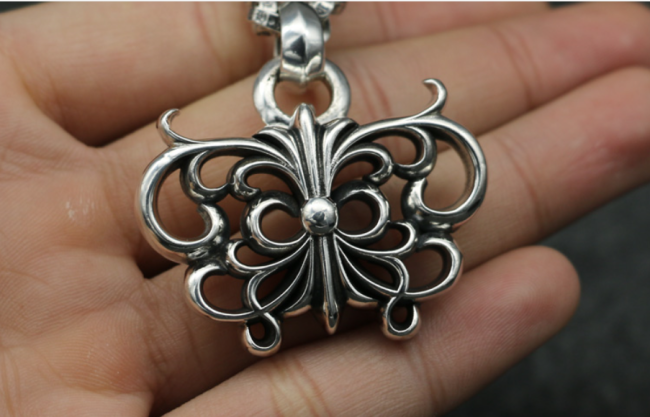 Chrome Hearts Pendant bowknot CHP053 Solid 925 Sterling Silver