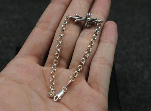 CHROME HEARTS Hip Hop Cross 925 Silver Bracelet CHB013