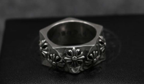 Chrome Hearts Ring Double Floral Open Rings Solid 925 Sterling Sivler CHR030