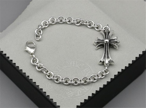 CHROME HEARTS 925 Sterling Silver Cross Bracelet CHB022