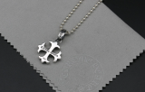 Chrome Hearts Pendant BS Fleur Cross CHP013 Solid 925 Sterling Silver