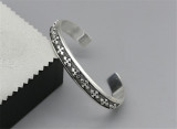 Chrome Hearts Open Bangle CHT025 Solid 925 Sterling Silver