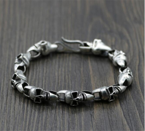 CHROME HEARTS BRACELET Solid Punk Sterling Silver Bracelet CHB080