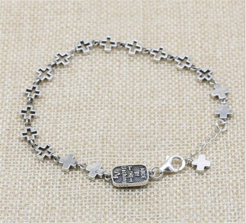 CHROME HEARTS BRACELET Cross Bracelet 925 Sterling Silver CHB084