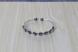 Chrome Hearts Bangle Open Flower CHT034 Solid 925 Sterling Silver