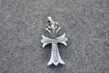 Chrome Hearts Pendant Double CH CROSS Oring CHP077 Solid 925 Sterling Silver