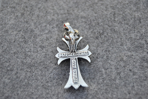 Chrome Hearts Pendant Double CH CROSS Oring CHP077 Solid 925 Sterling Silver