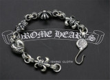 CHROME HEARTS Punk 925 Silver Bracelet CHB038