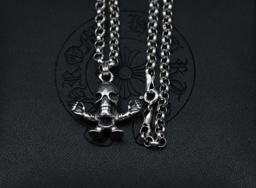 Chrome Hearts Pendant Skull Superman CHP067 Solid 925 Sterling Silver