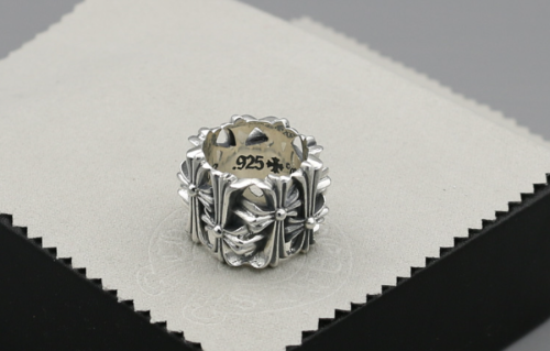 Chrome Hearts Ring Cemetery CHR074 925 Silver Ring (Round)