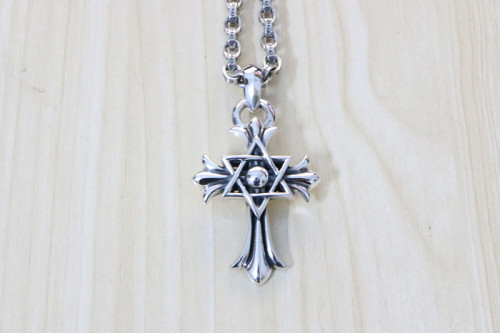 Chrome Hearts Pendant DAVID STAR CH CROSS CHP137 Solid 925 Sterling Silver