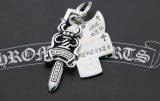 Chrome Hearts Pendant Sword /CROSS/SHIP CHP050 Solid 925 Sterling Silver