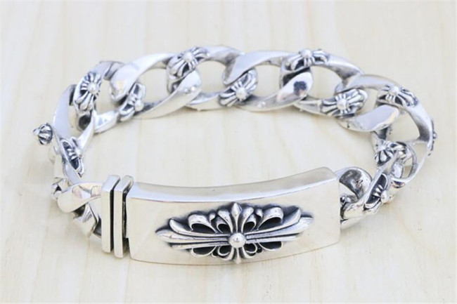 CHROME HEARTS Youth Crusade Flower S925 Sterling Silver Bracelet CHB051