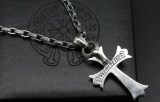 Chrome Hearts Pendant Double CH Cross CHP023 Solid 925 Sterling Silver