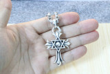 Chrome Hearts Pendant DAVID STAR CH CROSS CHP137 Solid 925 Sterling Silver