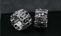 Chrome Hearts Ring Cemetery Solid 925 Silver Hollow out Ring (Round) CHR027